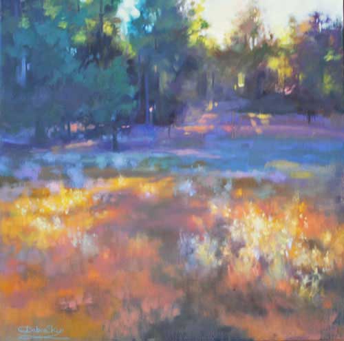 Online pastel Painting of a forest floor