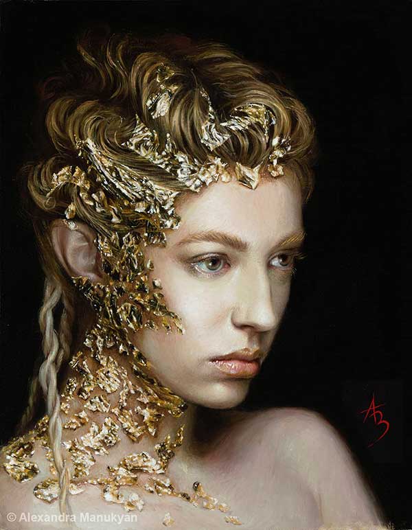 painting of a woman by Alexandra-Manukyan