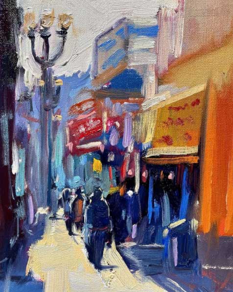 Painting of a street by Doug Swinton