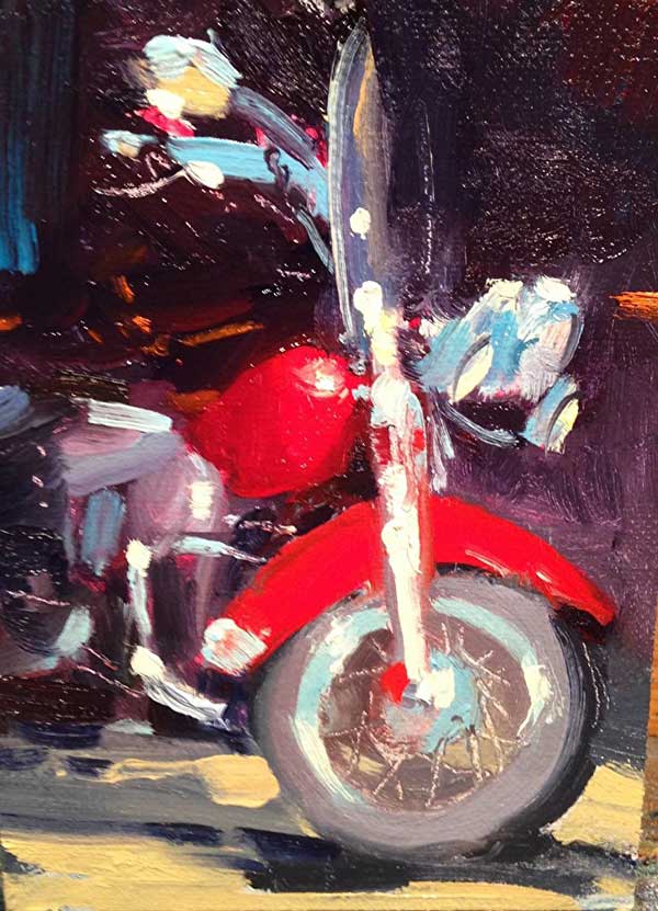 Motorbike painting by Doug Swinton