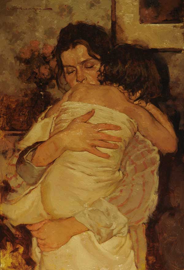 After-the-Bath--24x16 Artwork by Joseph Lorusso