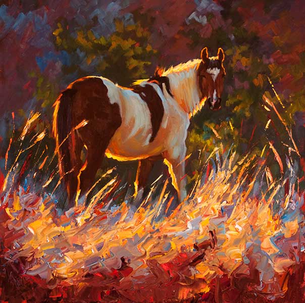 Oil painting tutorial of a horse
