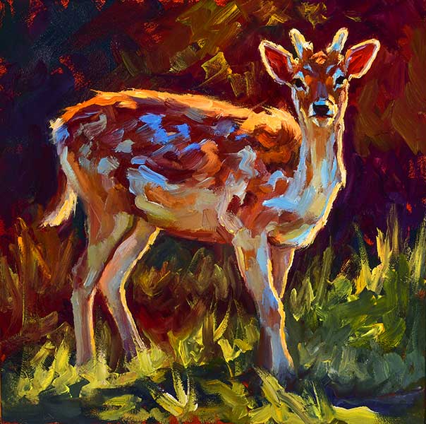 Oil painting tutorial of a deer
