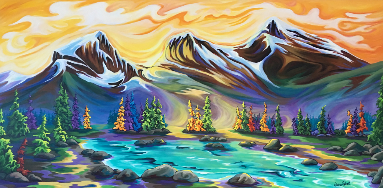 Mountain Range Artwork by Janice Gallant