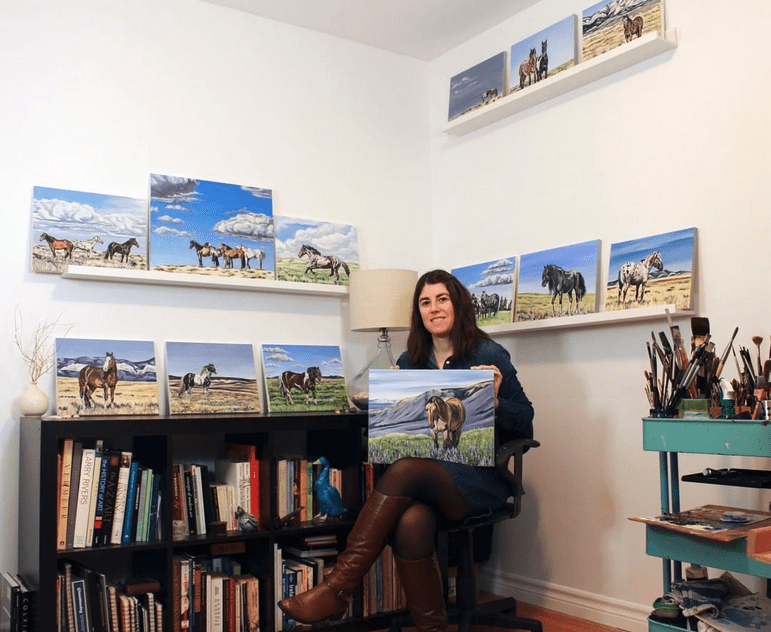 Wyoming's Wild Horses Collection Artwork b y Brooke O'Connell