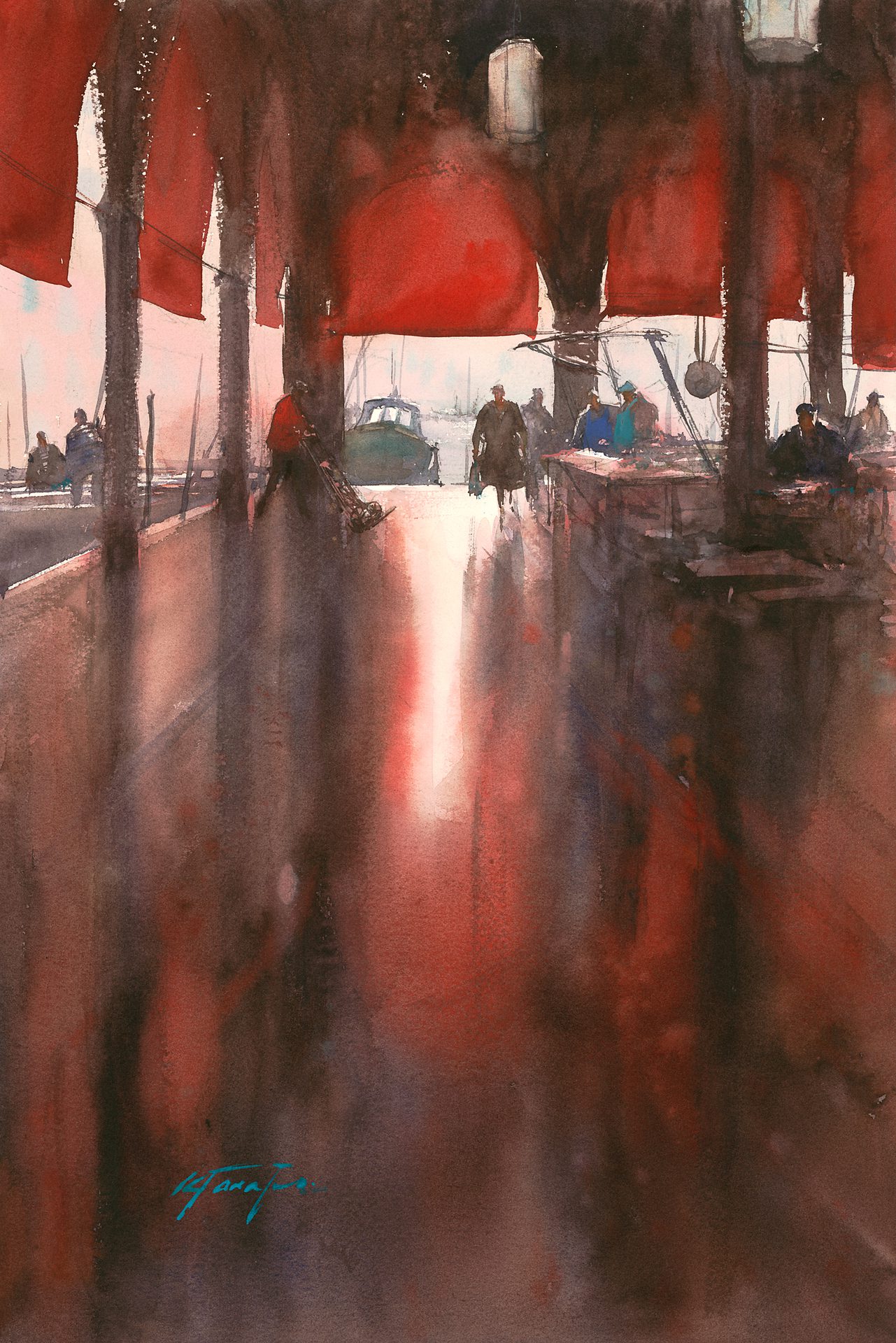 Reflections - Red R Artwork by Keiko Tanabe