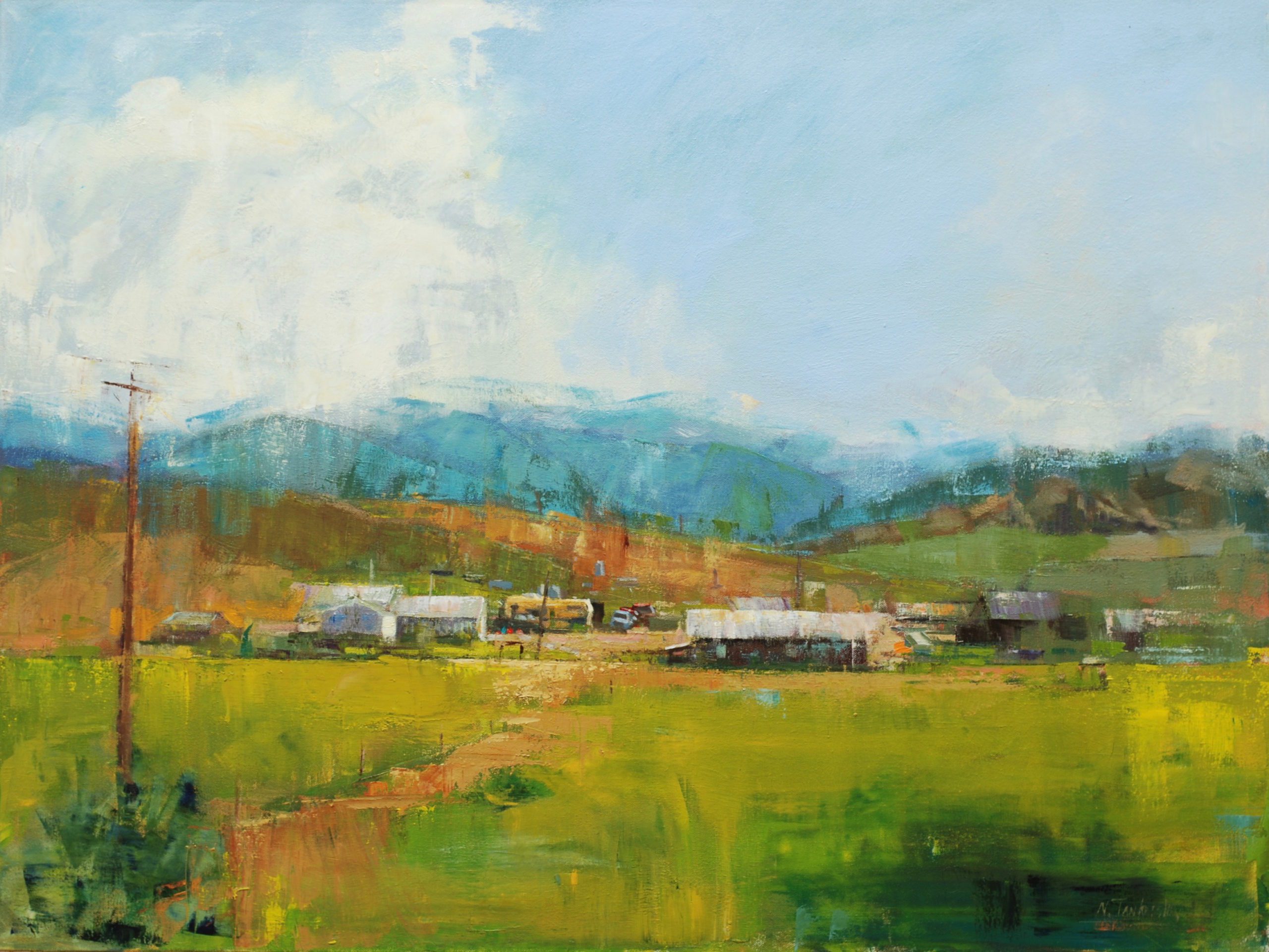 westernhomestead30x40nt Artwork by Nancy Tankersley