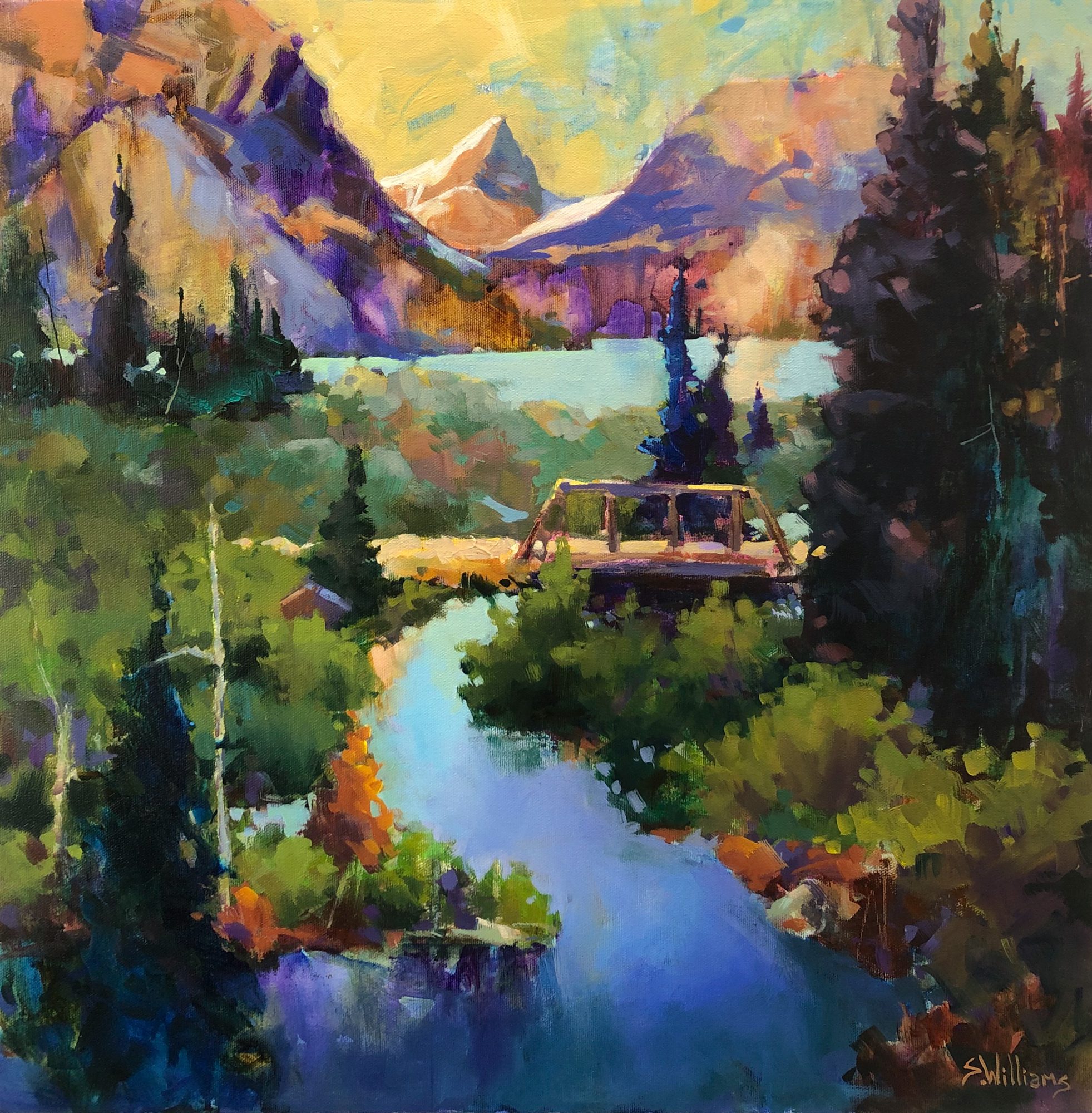 Discovering Bow Lake Artwork by Sharon Lynn Williams