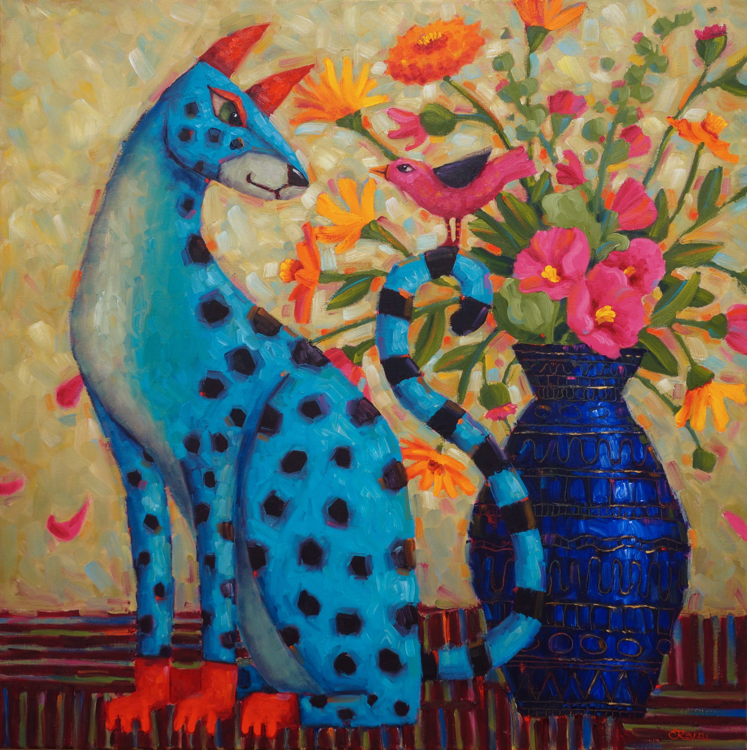 FORMAL GRAPHIC Wisdom Speaks in Pink Artwork by Cindy Revell