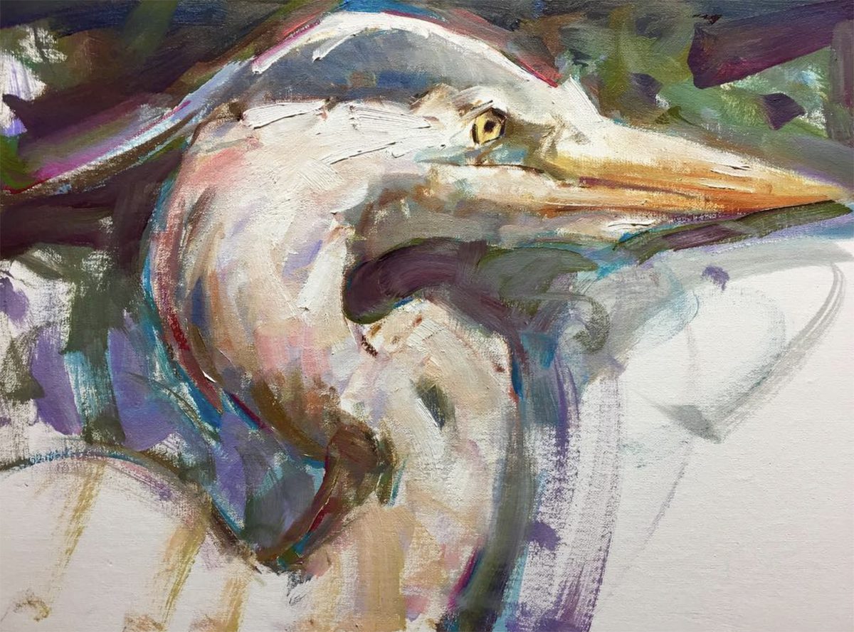 Blue Heron Artwork by Kevin Beilfuss