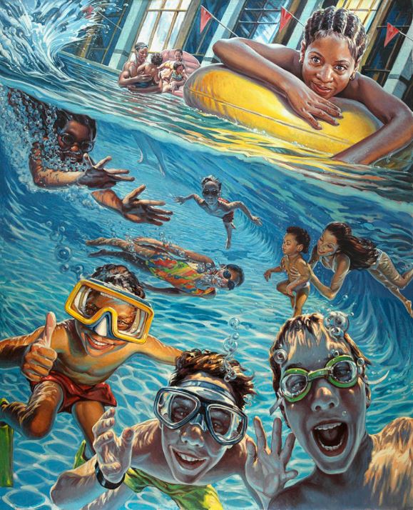 Swimming Artwork by Garin Baker