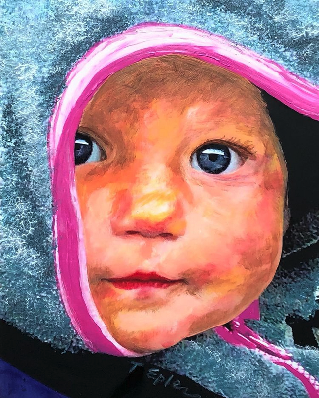 Painting Baby Artwork by Tracy Epler