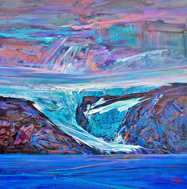 painting of a glacier