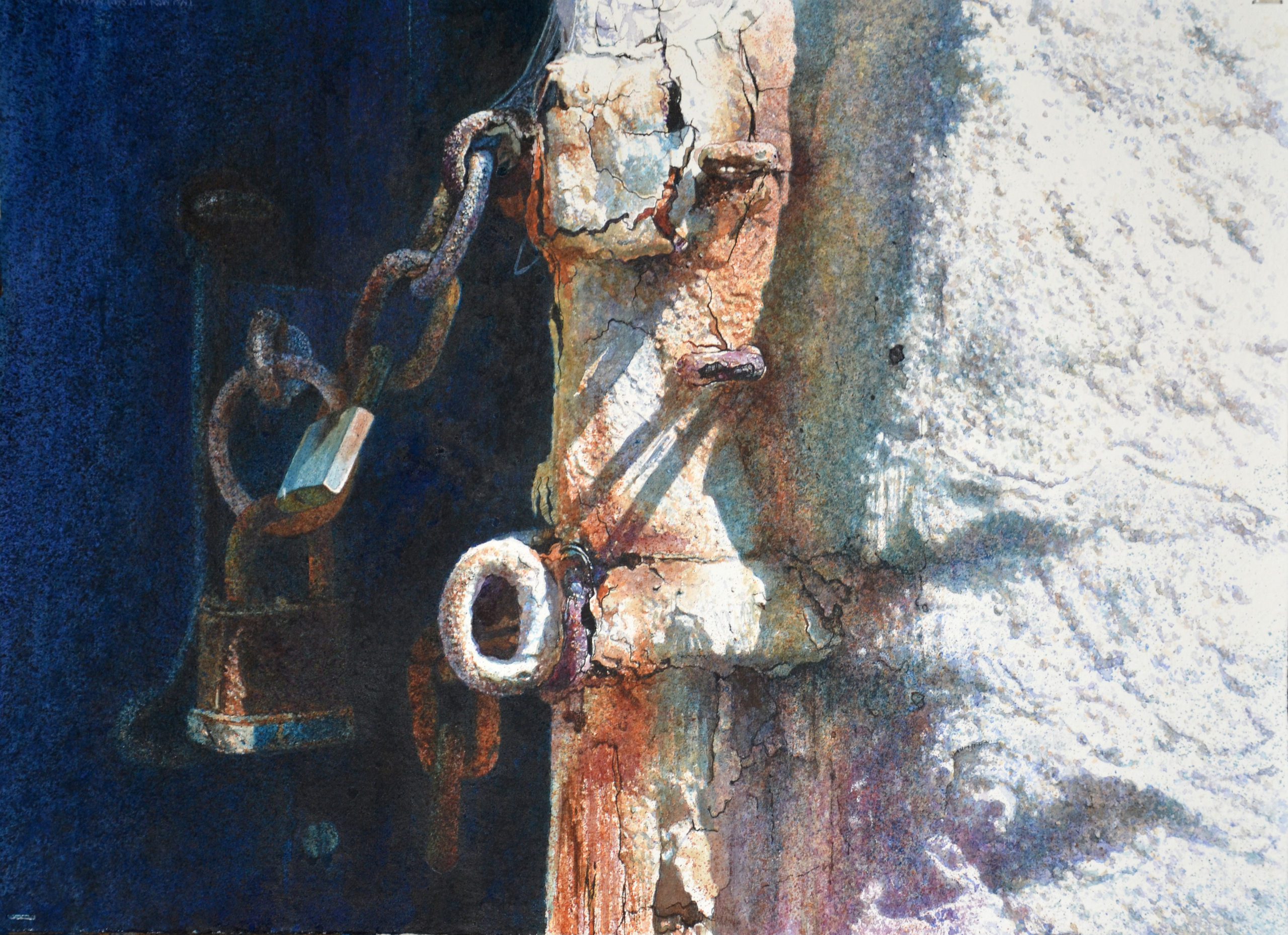 Copy of ties that bind chain and lock artwork by Angus McEwan