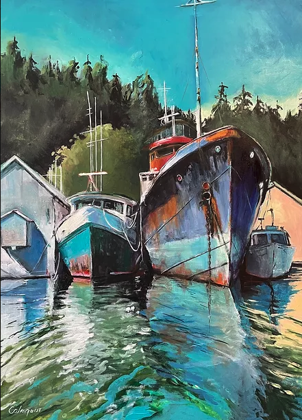 Boats Artwork by Carol-Anne Almquist