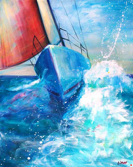 Sailing by Limor Dekel Limor Dekel Painting