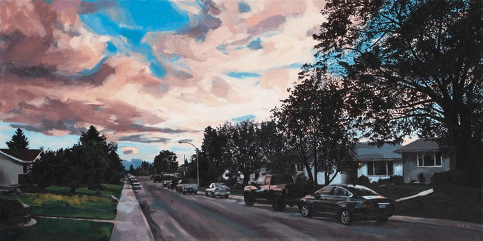 Down the Street Artwork by Ashley Thimot