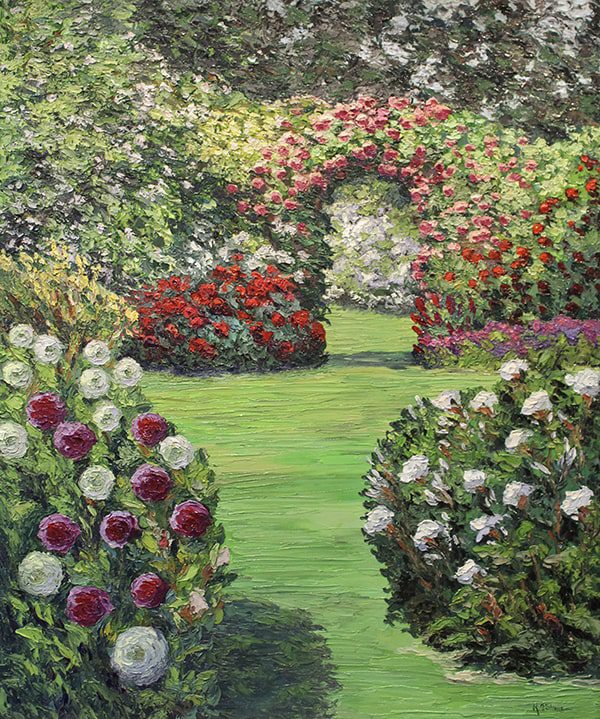 French Country Garden oil-min Artwork by Andrew McDermott