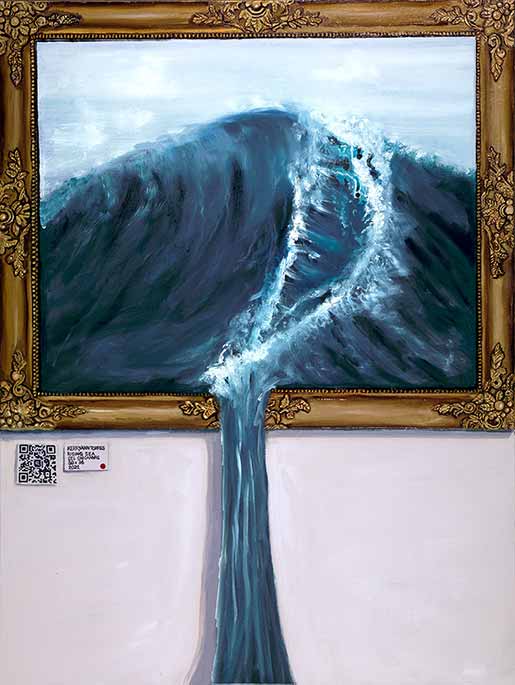 Waterfall by Kerryann Torres Oil Painting by Kerryann Torres