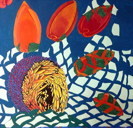 Caught_Betwixt_And_Between_gouache_STREET-min Artwork by Michaela Hoppe