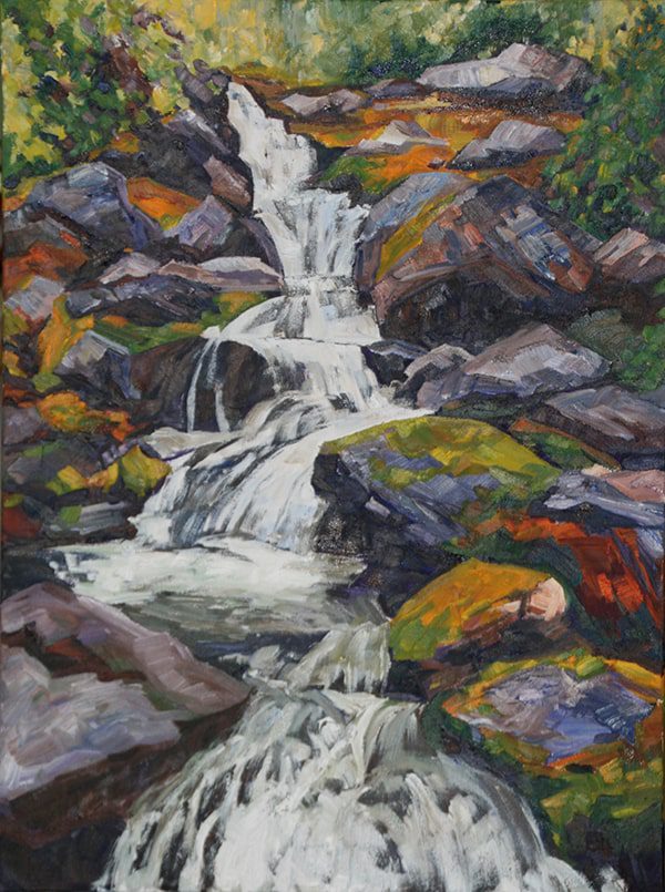 Painting class of a stream of water