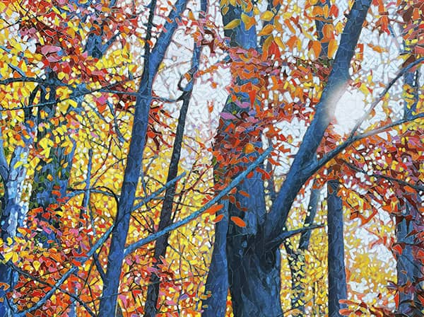 painting of trees in fall