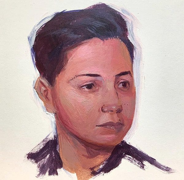 Evan_Acrylic on Paper-min Artwork by Grahame Booth