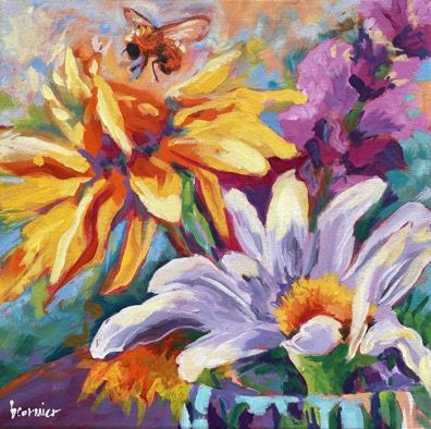 Wildflower Bouquet painting of flowers