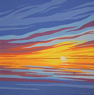 Jaynie_Coulterman_Citrine_Acrylic (1)-min acrylic painting of an ocean sunrise