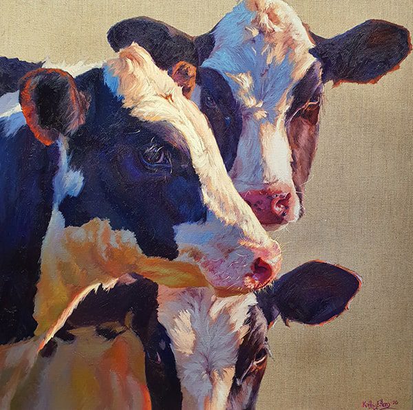 painting of two cows