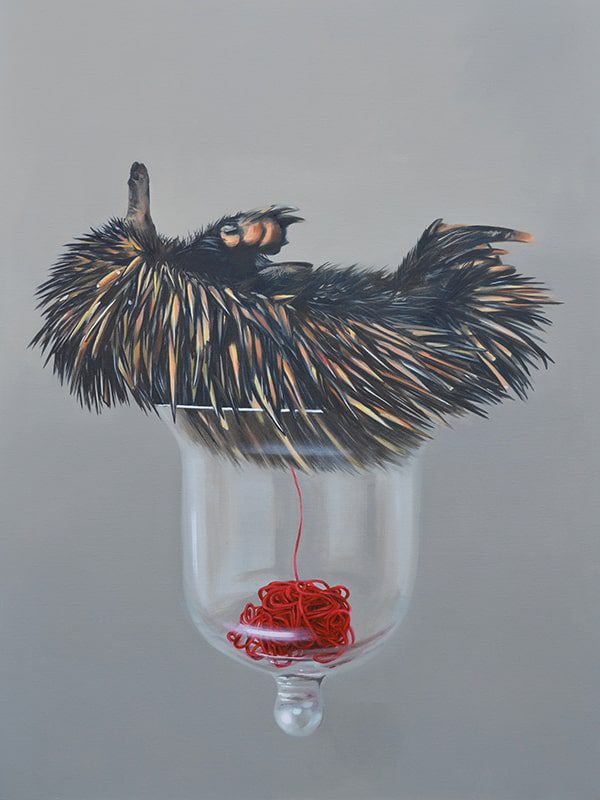 art tutorial example oil canvas painting of a hedgehog