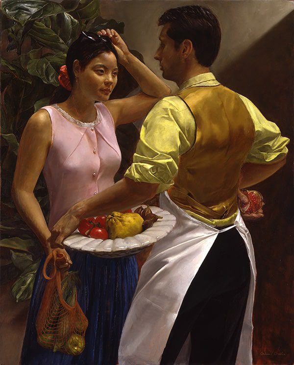 online art course by andrew conklin art tutorial painting of people carrying fruit