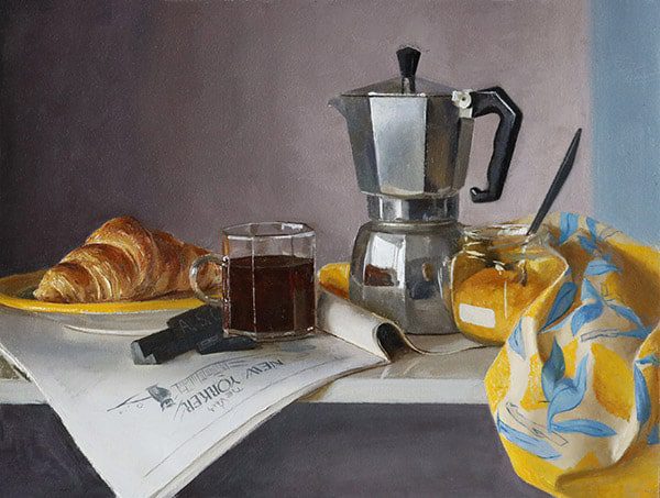 art tutorial painting of breakfast