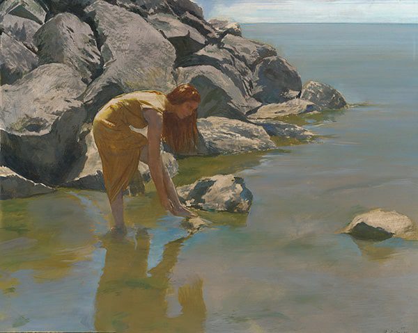 art tutorial painting of woman in water