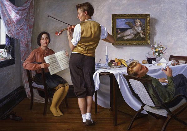 art tutorial painting of people playing music