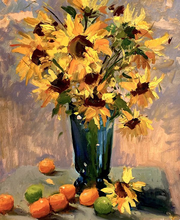 Painting of sunflowers