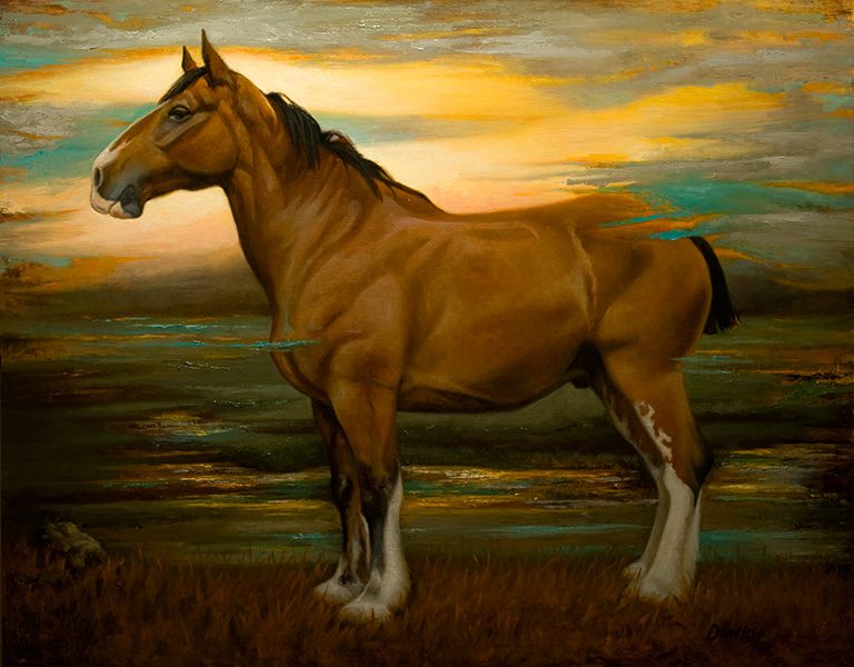 acrylic painting of a horse