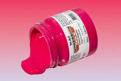 pink paint in a container