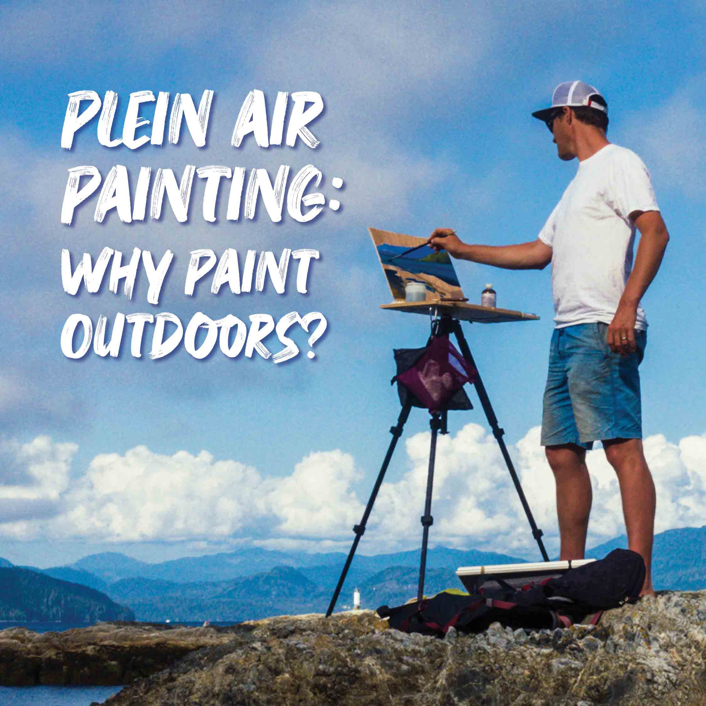 Plein air painting outside