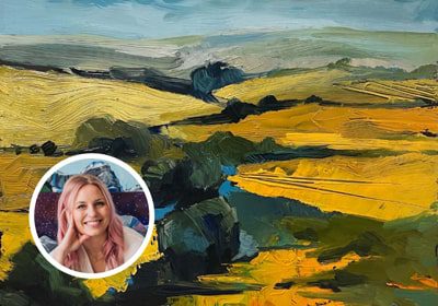 LANDSCAPES USING PALETTE KNIVES WITH OIL AND COLD WAX