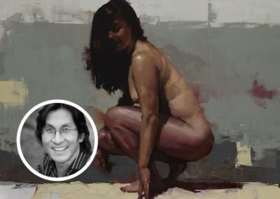 HUMAN FIGURE IN OIL