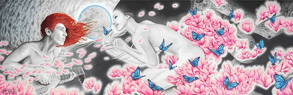 Chris Ams. A Song in the Night. Mixed media
