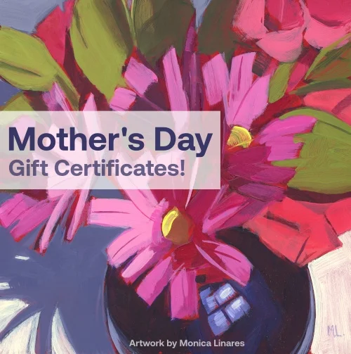 Mother's Day Gift Cert - EMAIL & PRODUCT PAGE GRAPHIC - Fireworks by Mónica Linares