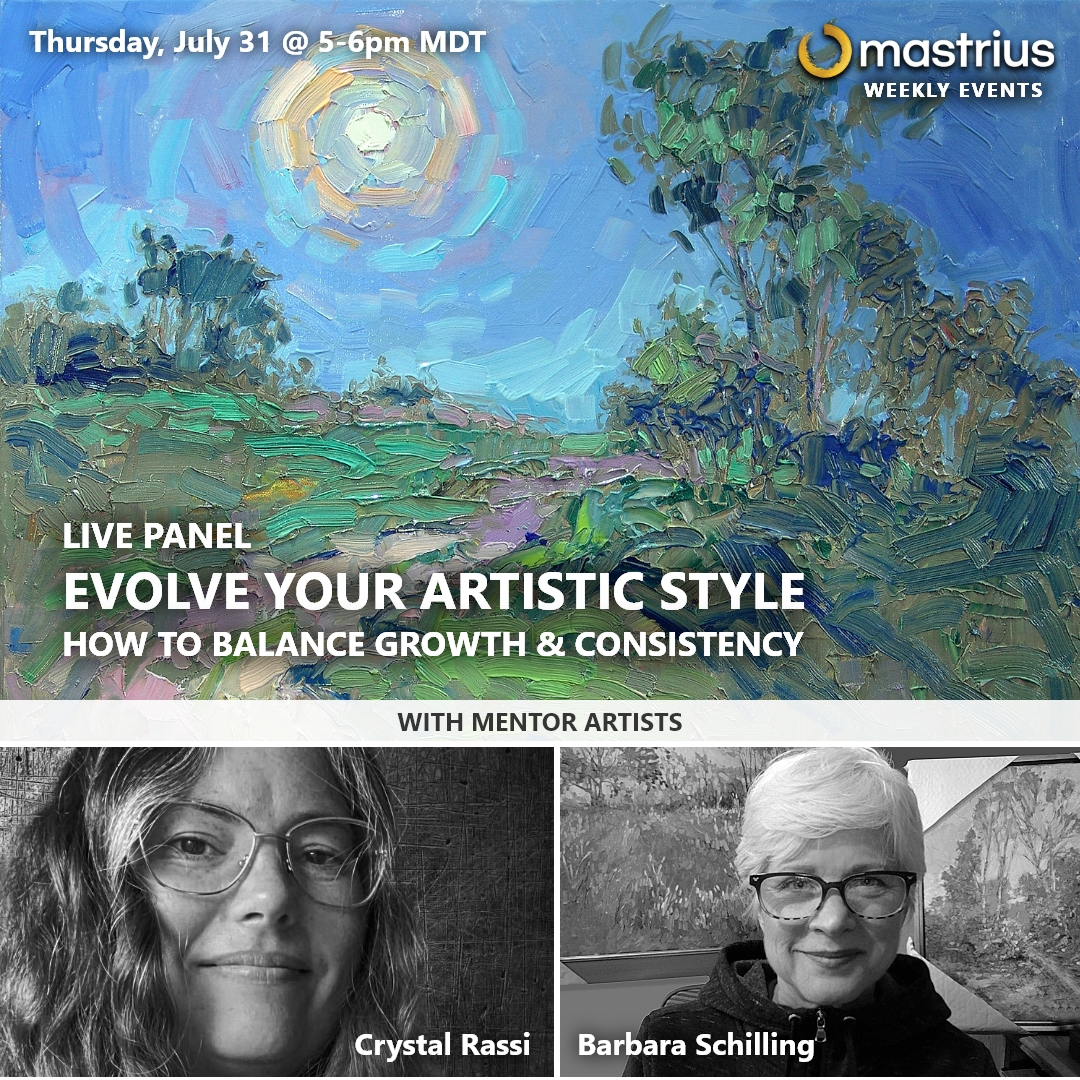 JULY 31 – Live Panel Evolve Your Artistic Style - Barbara - Square – 1 Live Panel: Evolve Your Artistic Style