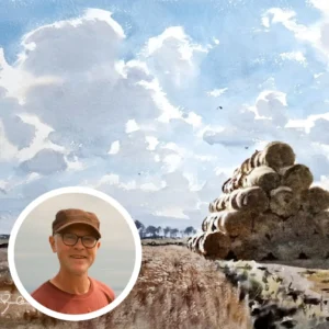 Skies in watercolor - A direct method