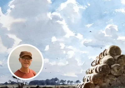 Skies in watercolor – A direct method