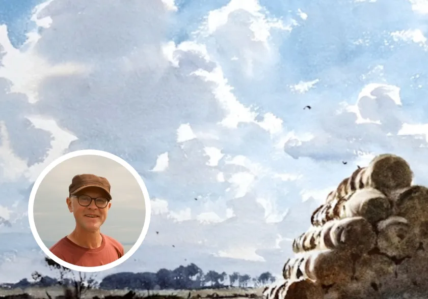 Skies in watercolor – A direct method