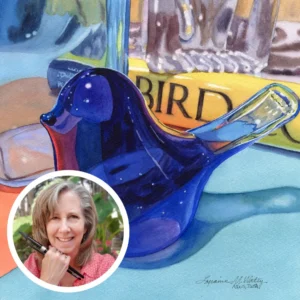 Realistic Watercolor Glass Still Life