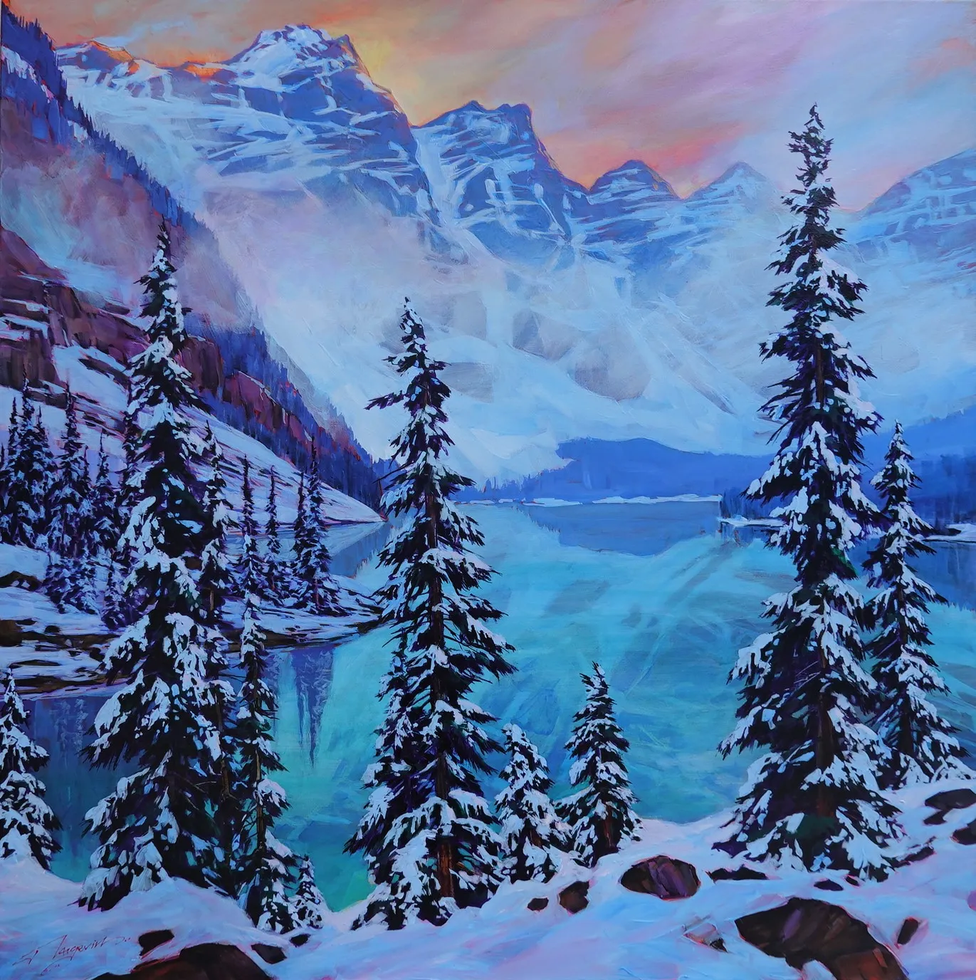 feels like Christmas 40x40 ac+ Create Colorful Interiors in Watercolor
